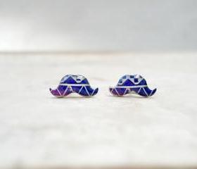 NEW Moustache Earrings, Galaxy earrings, Modern Fashion Handmade Jewelry